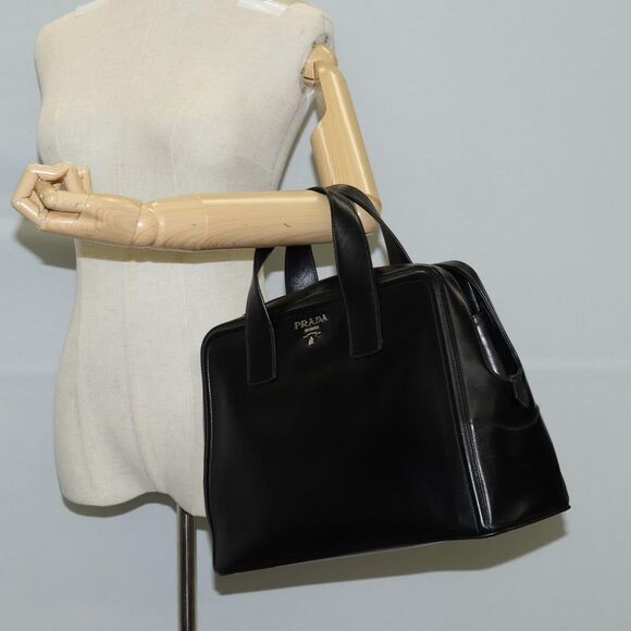 Prada Black Leather Handbag (Pre-Owned) - Picture 14 of 16
